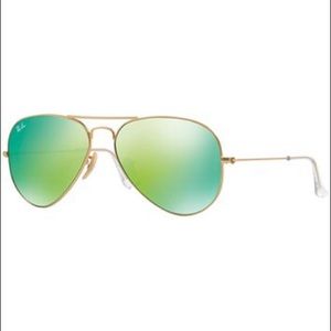 Rayban Aviators Green Mirror